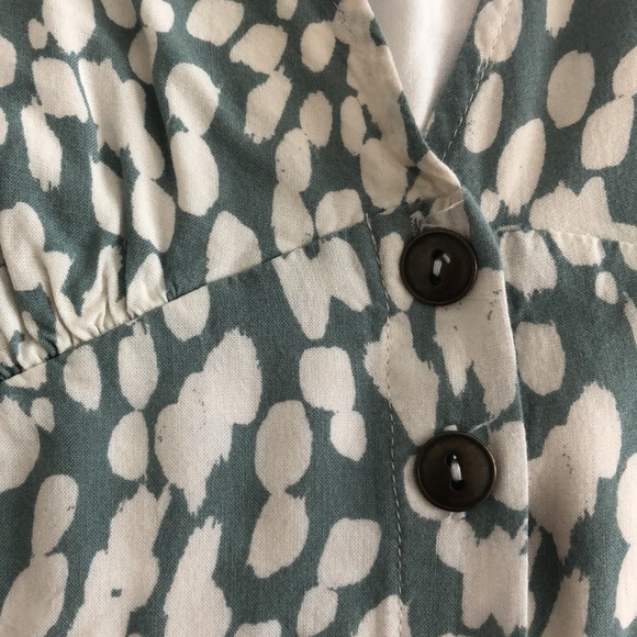 L*Space Green & Cream Patterned Button Up Dress - Picture 7 of 7